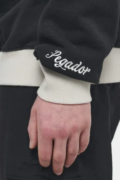 Pegador Hoodies|Trounce Oversized Hoodie Vintage Washed Black Ink Angels Cream