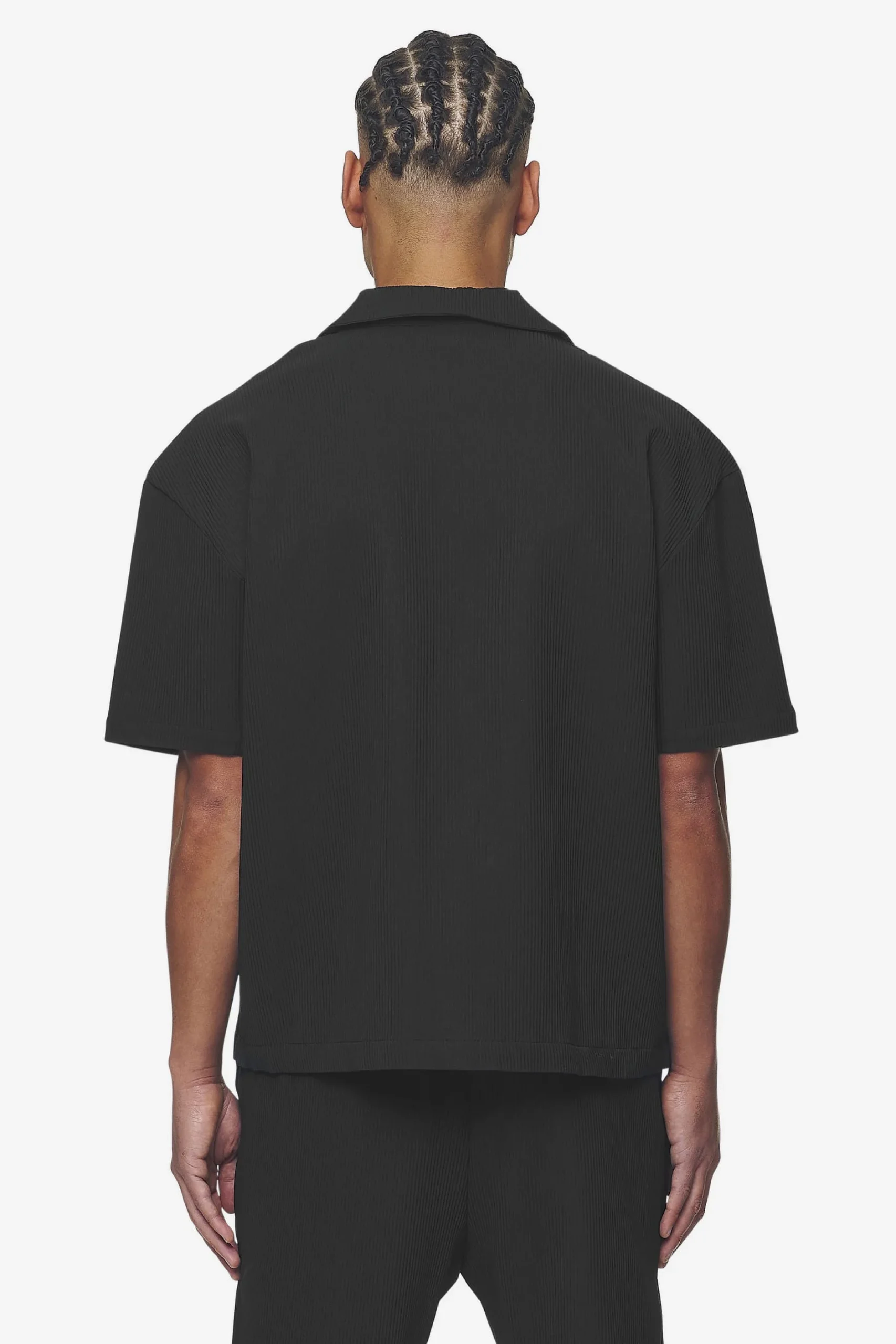 Pegador Shirts|Troy Plissee Summer Shirt Black