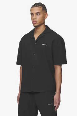 Pegador Shirts|Troy Plissee Summer Shirt Black