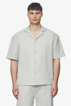 Pegador Shirts|Troy Plissee Summer Shirt Pearl grey