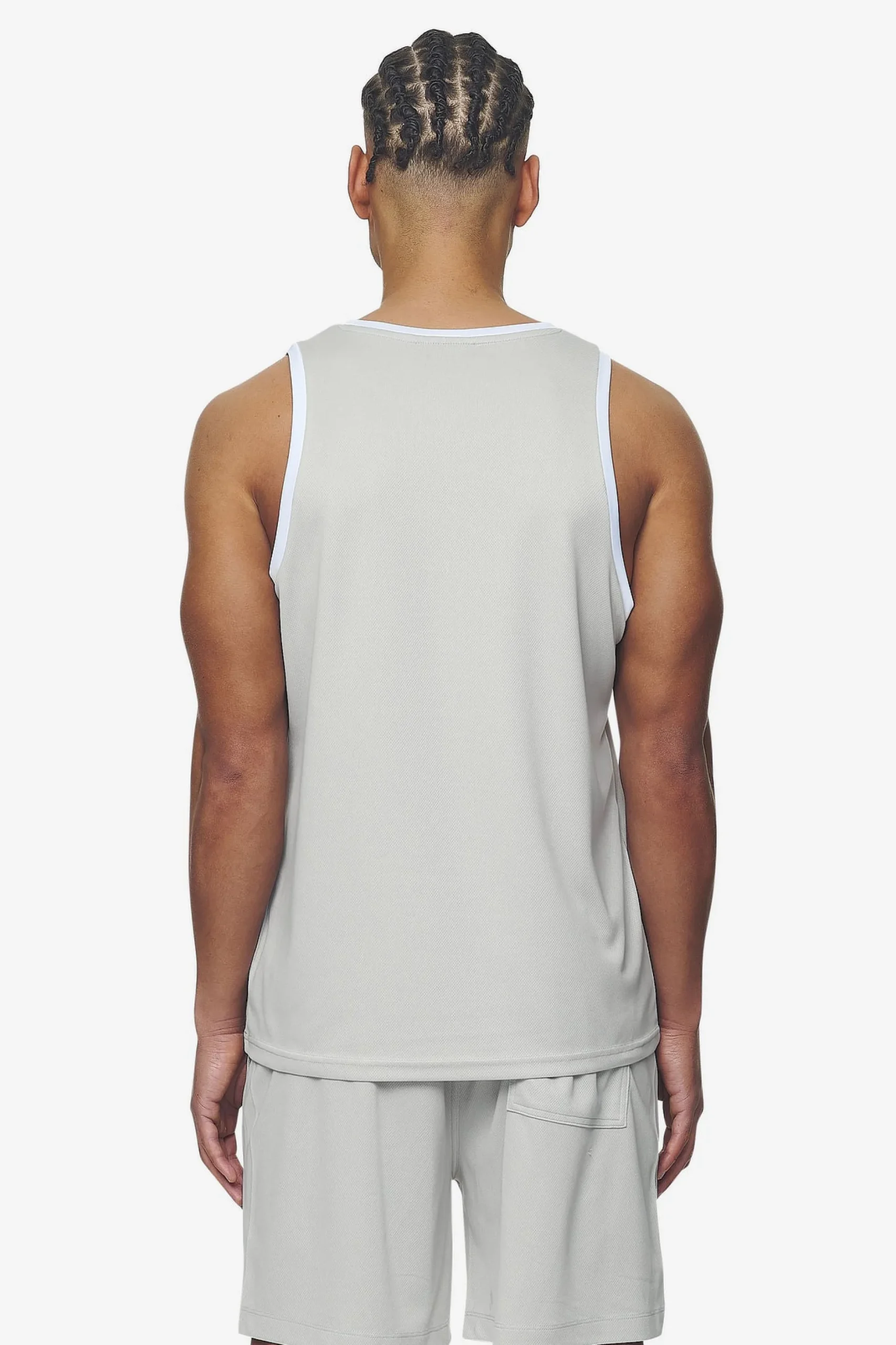 Pegador Tees|Tulare Mesh Tank Top Pearl grey
