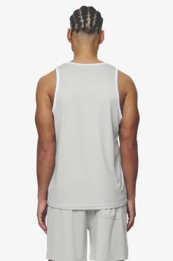 Pegador Tees|Tulare Mesh Tank Top Pearl grey