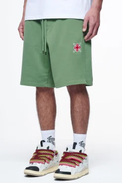Pegador Shorts|Tyler Sweat Shorts Vintage Washed Cypress Green