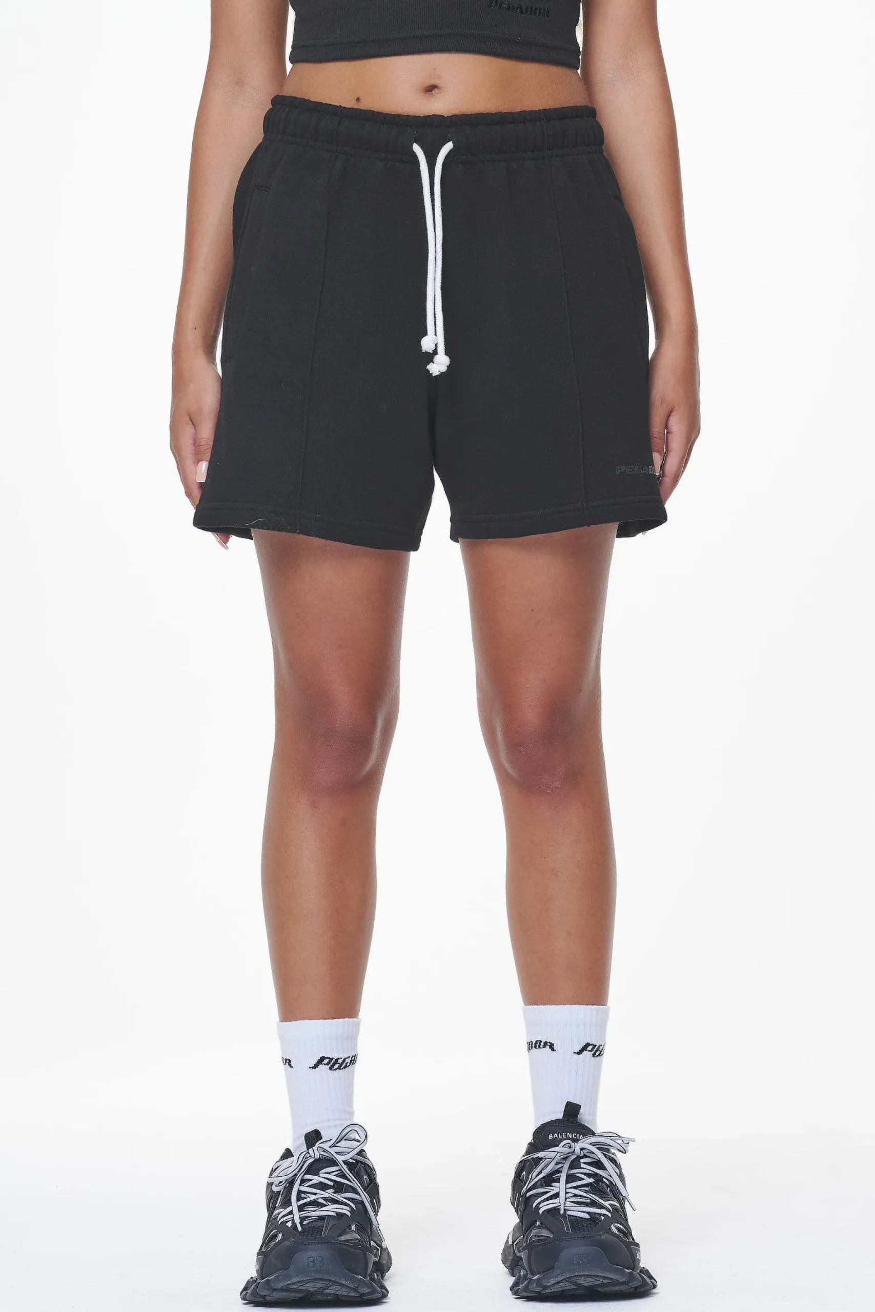 Pegador Shorts|Umbria High Waisted Shorts Black Gum