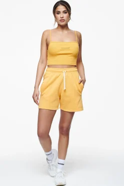 Pegador Shorts|Umbria High Waisted Shorts Vintage Washed Golden Sun Gum