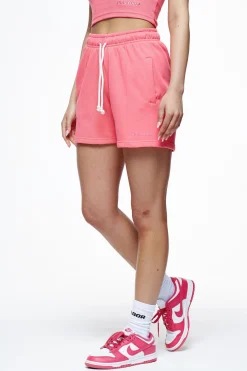 Pegador Shorts|Umbria High Waisted Shorts Vintage Washed Strawberry Gum