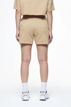 Pegador Shorts|Umbria High Waisted Shorts Vintage Washed Espresso Gum