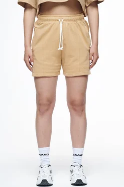 Pegador Shorts|Umbria High Waisted Shorts Vintage Washed Espresso Gum