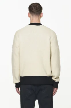 Pegador Sweaters|Knitwear|Unio Knit Cardigan Onyx Black Kingdom Beige