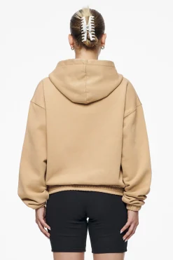 Pegador Hoodies|Zip Hoodies|Valinda Cropped Zip Hoodie Vintage Washed Espresso Gum