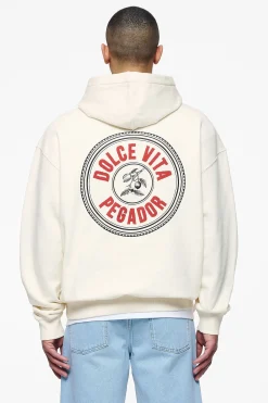 Pegador Hoodies|Verity Oversized Hoodie Vintage Washed Unbleached