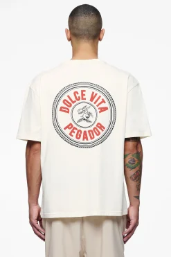Pegador Tees|Verity Oversized Tee Vintage Washed Unbleached