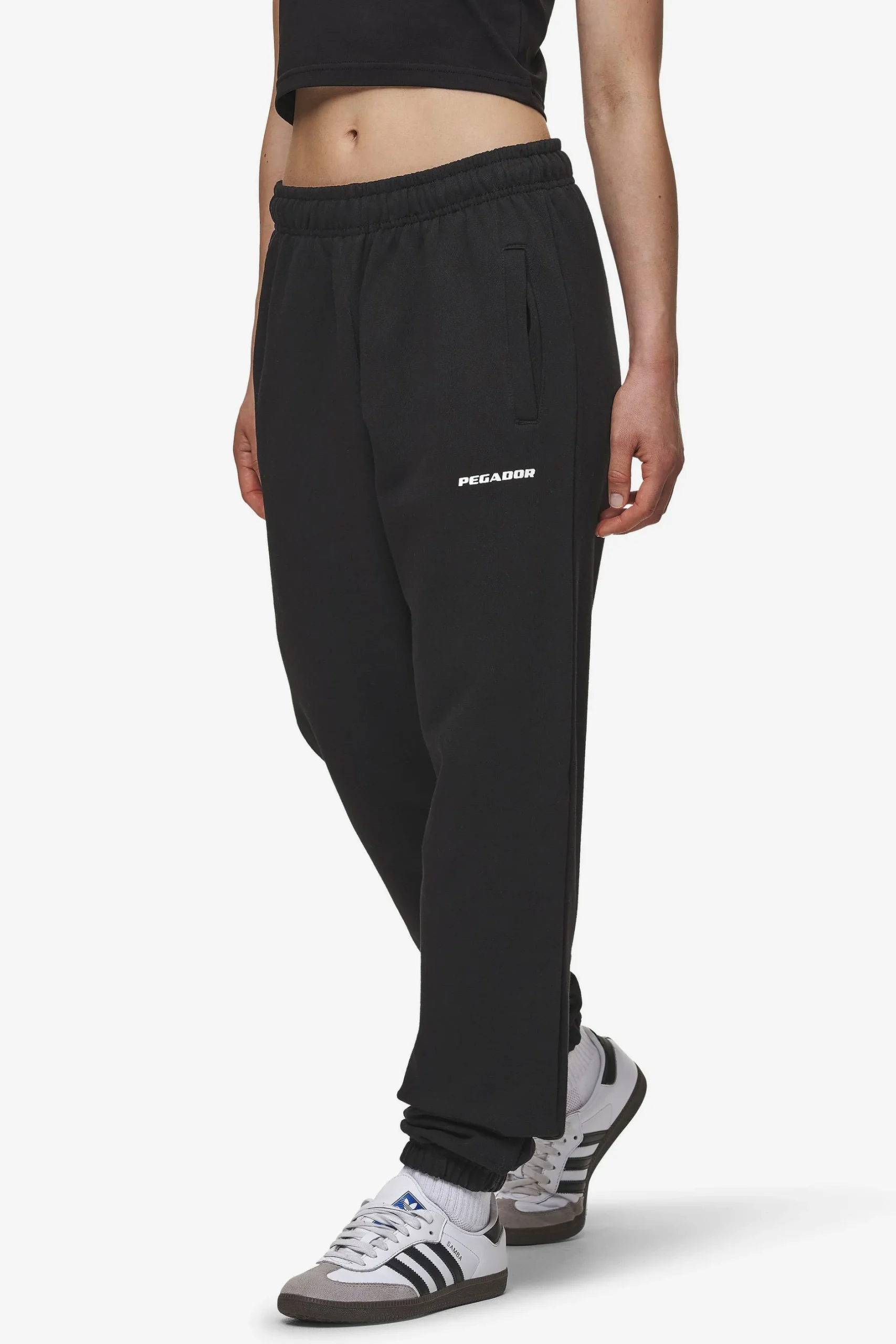 Pegador Pants|Villa High Waisted Sweat Pants White Gum Black