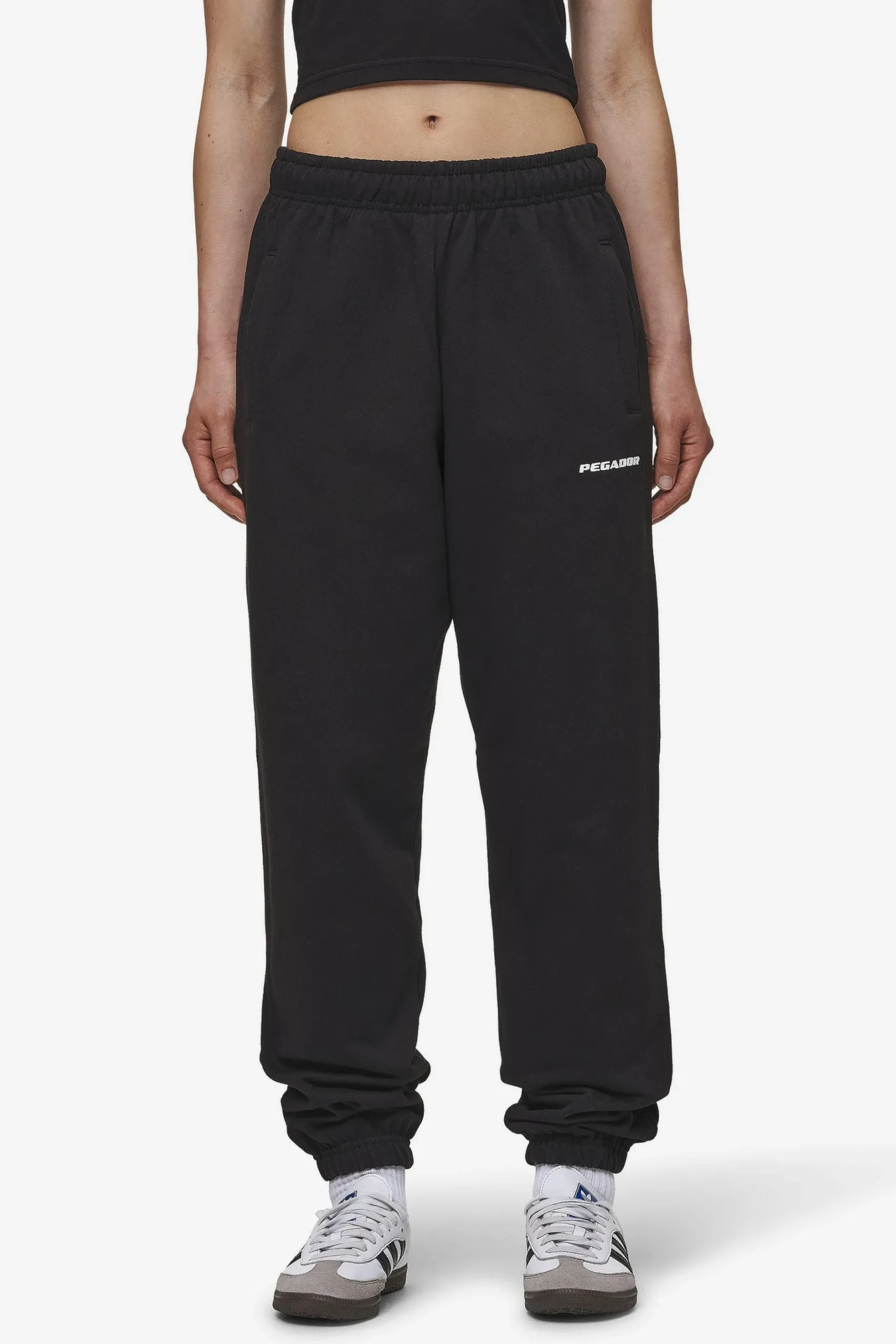 Pegador Pants|Villa High Waisted Sweat Pants White Gum Black