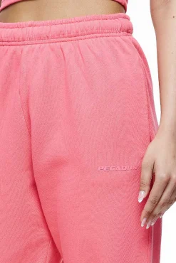 Pegador Pants|Villa High Waisted Sweat Pants Vintage Washed Strawberry Gum