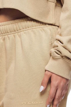 Pegador Pants|Villa High Waisted Sweat Pants Vintage Washed Espresso Gum