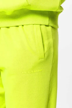 Pegador Pants|Villa High Waisted Sweat Pants Washed Lime Yellow Gum