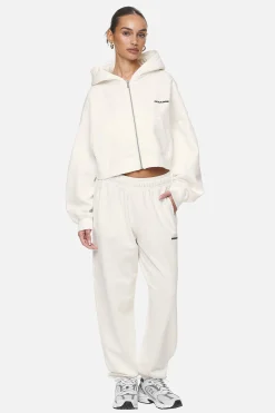 Pegador Pants|Villa High Waisted Sweat Pants  Washed Coconut Milk Black Gum