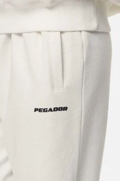 Pegador Pants|Villa High Waisted Sweat Pants  Washed Coconut Milk Black Gum