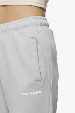 Pegador Pants|Villa High Waisted Sweat Pants White Gum Washed sky grey