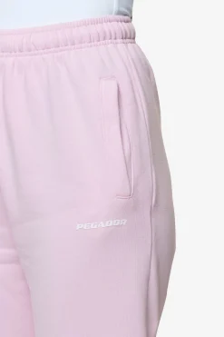 Pegador Pants|Villa High Waisted Sweat Pants White Gum Washed bubblegum