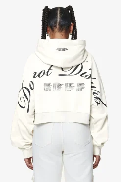 Pegador Hoodies|Vrena Oversized Cropped Hoodie Washed Salty Cream