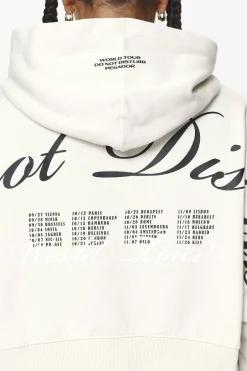 Pegador Hoodies|Vrena Oversized Cropped Hoodie Washed Salty Cream