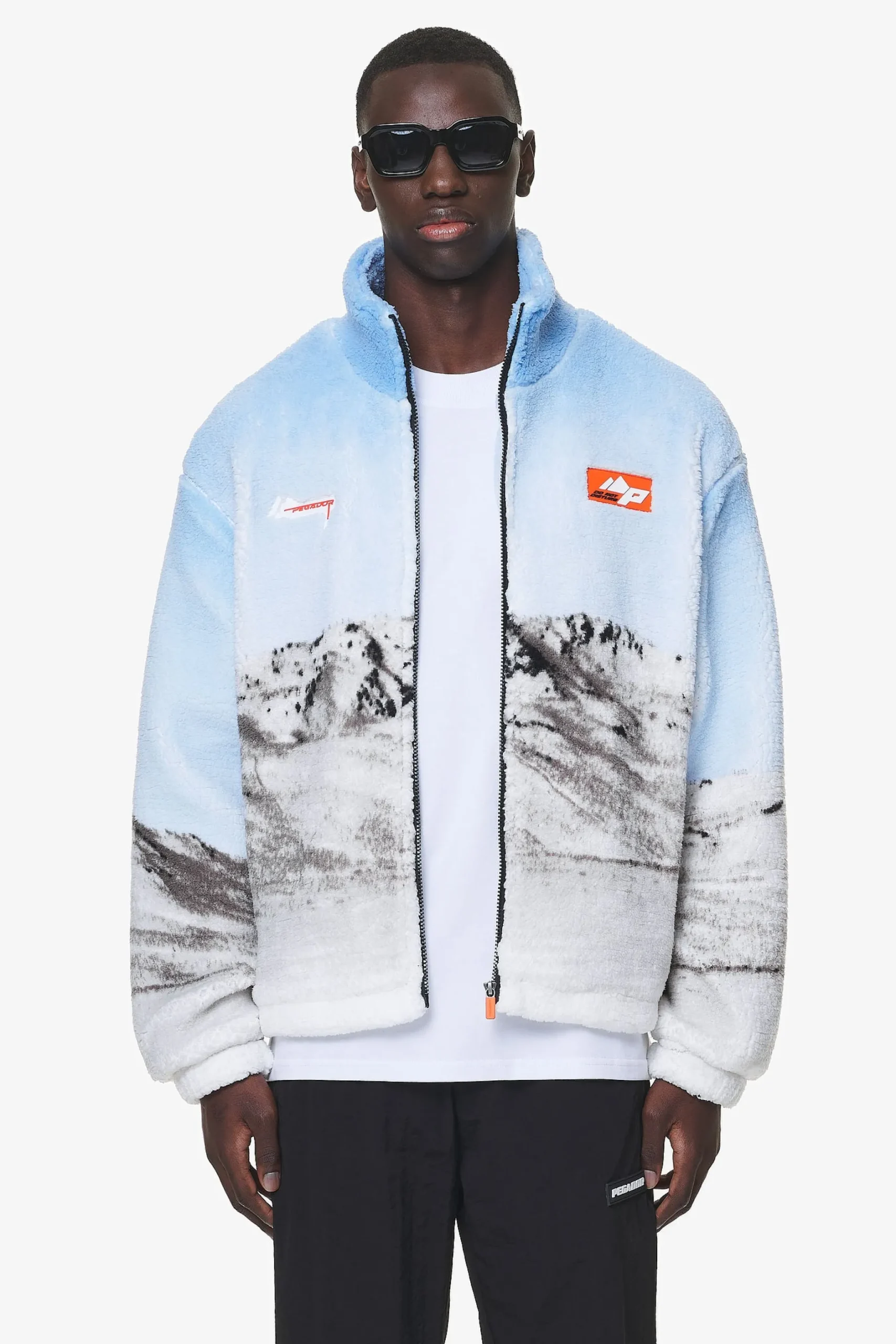 Pegador Sweaters|Vulcan Teddy Jacket Blue White