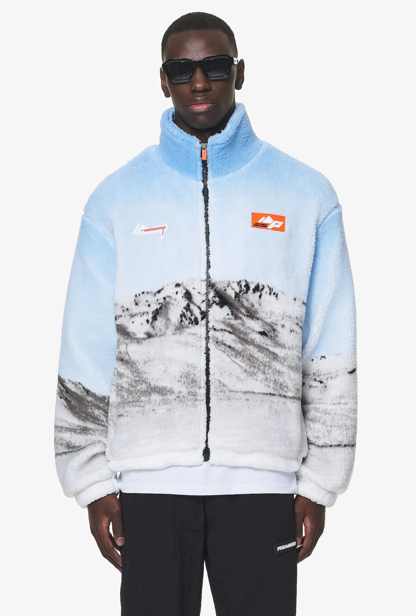 Pegador Sweaters|Vulcan Teddy Jacket Blue White