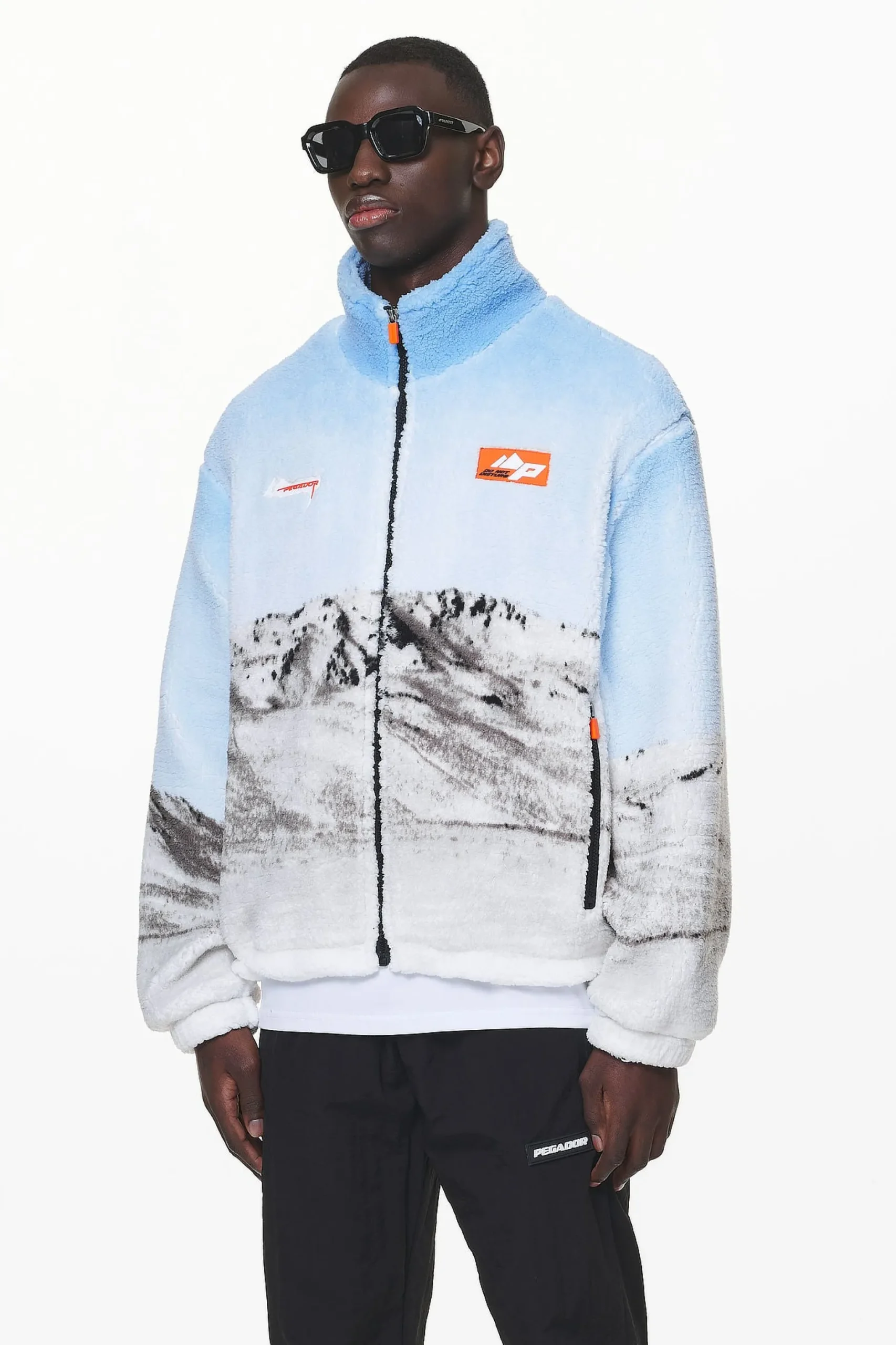 Pegador Sweaters|Vulcan Teddy Jacket Blue White