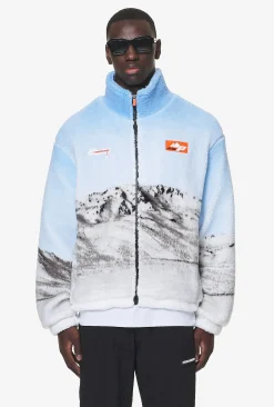 Pegador Sweaters|Vulcan Teddy Jacket Blue White