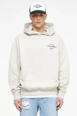 Pegador Hoodies|Wallace Oversized Hoodie Vintage Washed Angels Cream