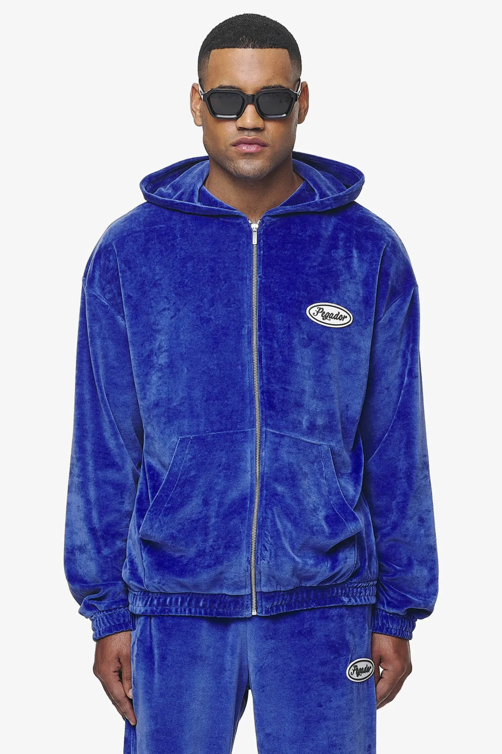Pegador Hoodies|Weaver Oversized Velour Jacket Magic Violet