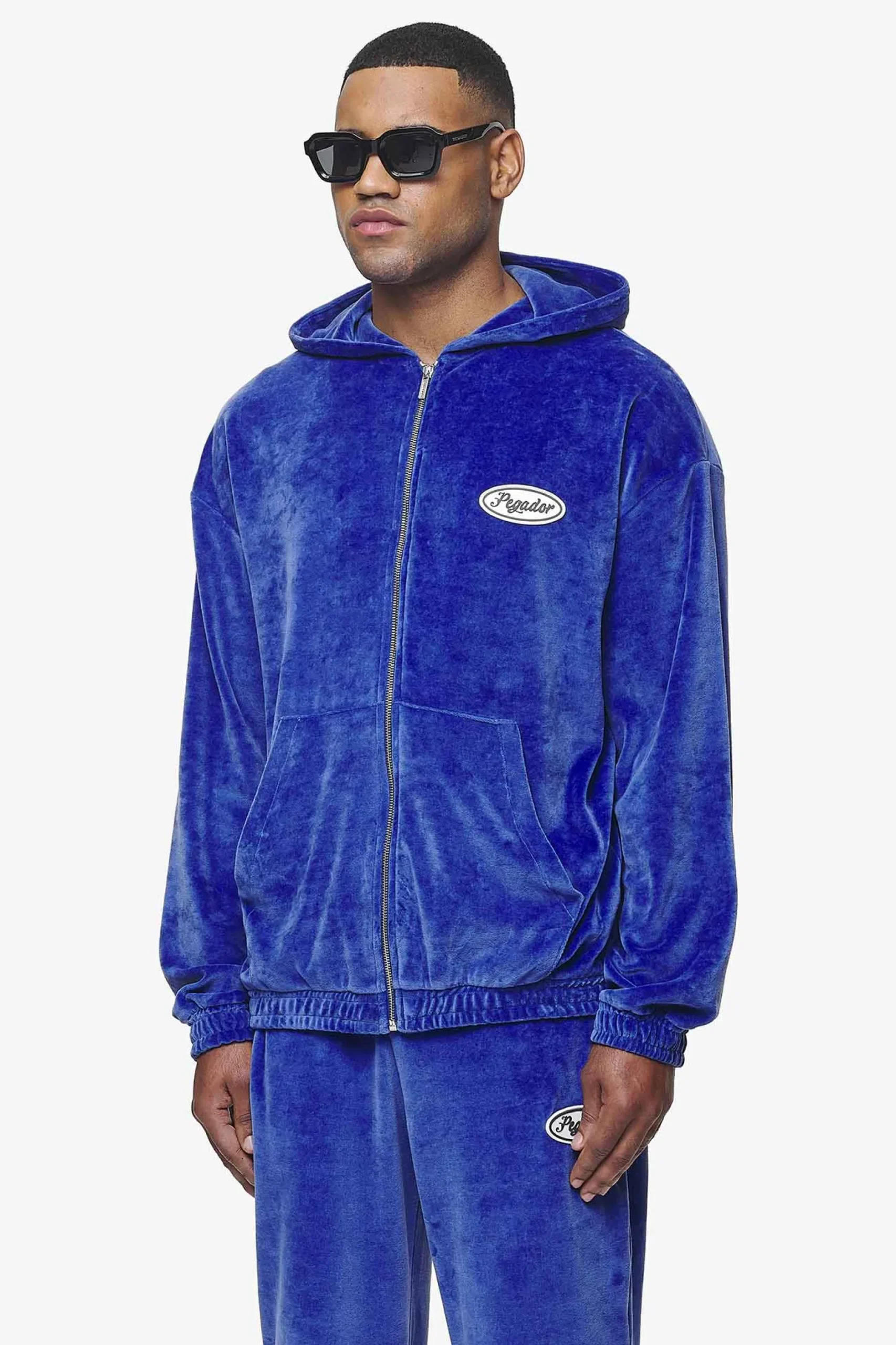 Pegador Hoodies|Weaver Oversized Velour Jacket Magic Violet