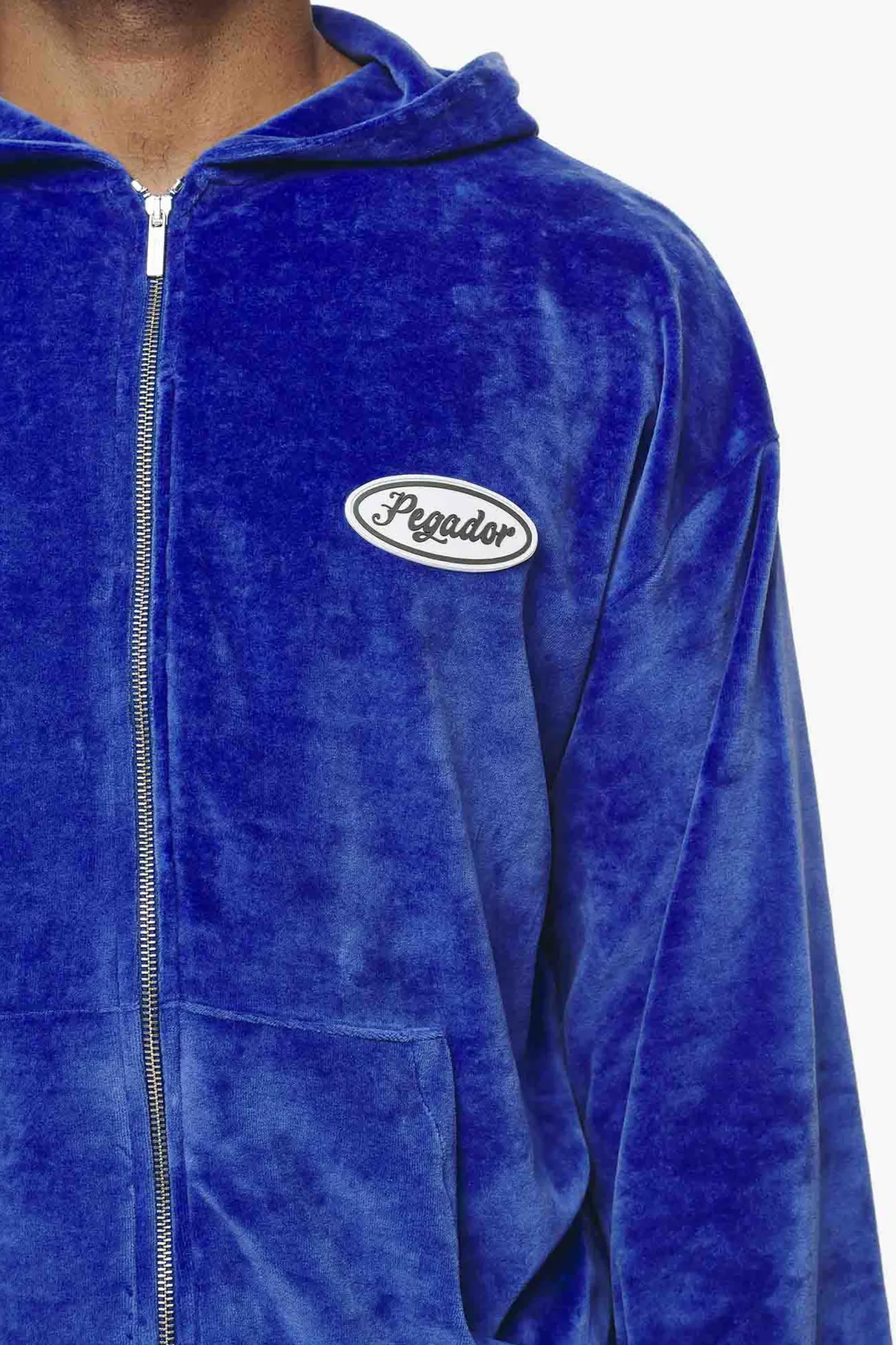Pegador Hoodies|Weaver Oversized Velour Jacket Magic Violet