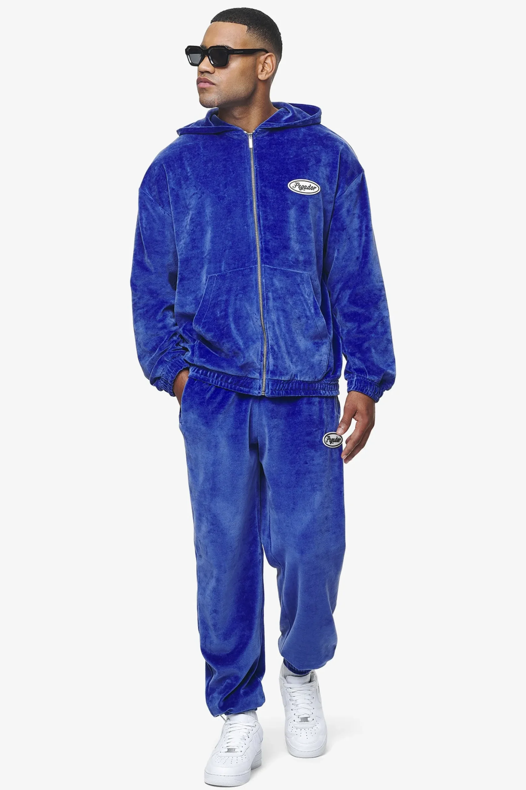 Pegador Pants & Joggers|Weaver Oversized Velour Pants Magic Violet
