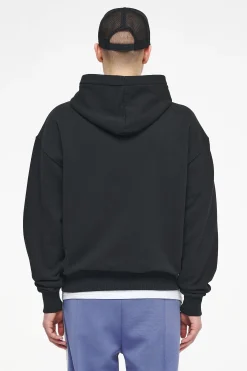 Pegador Hoodies|West Oversized Hoodie Vintage Washed Black Ink White