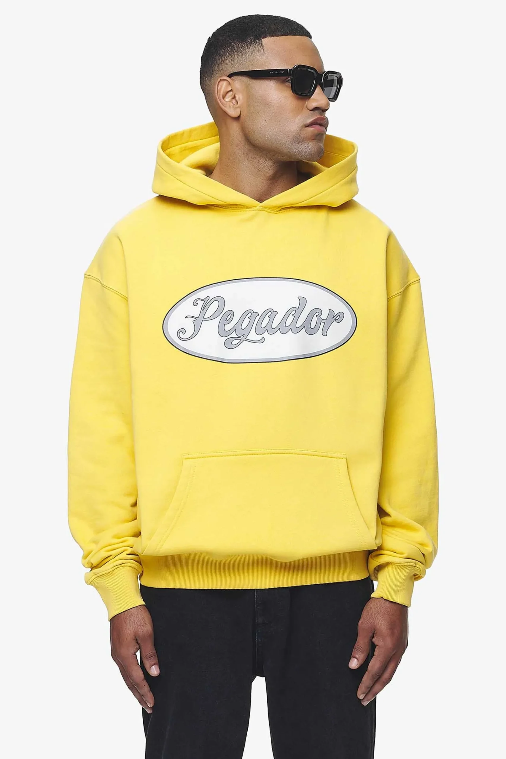 Pegador Hoodies|West Oversized Hoodie Vintage Washed Solar Yellow