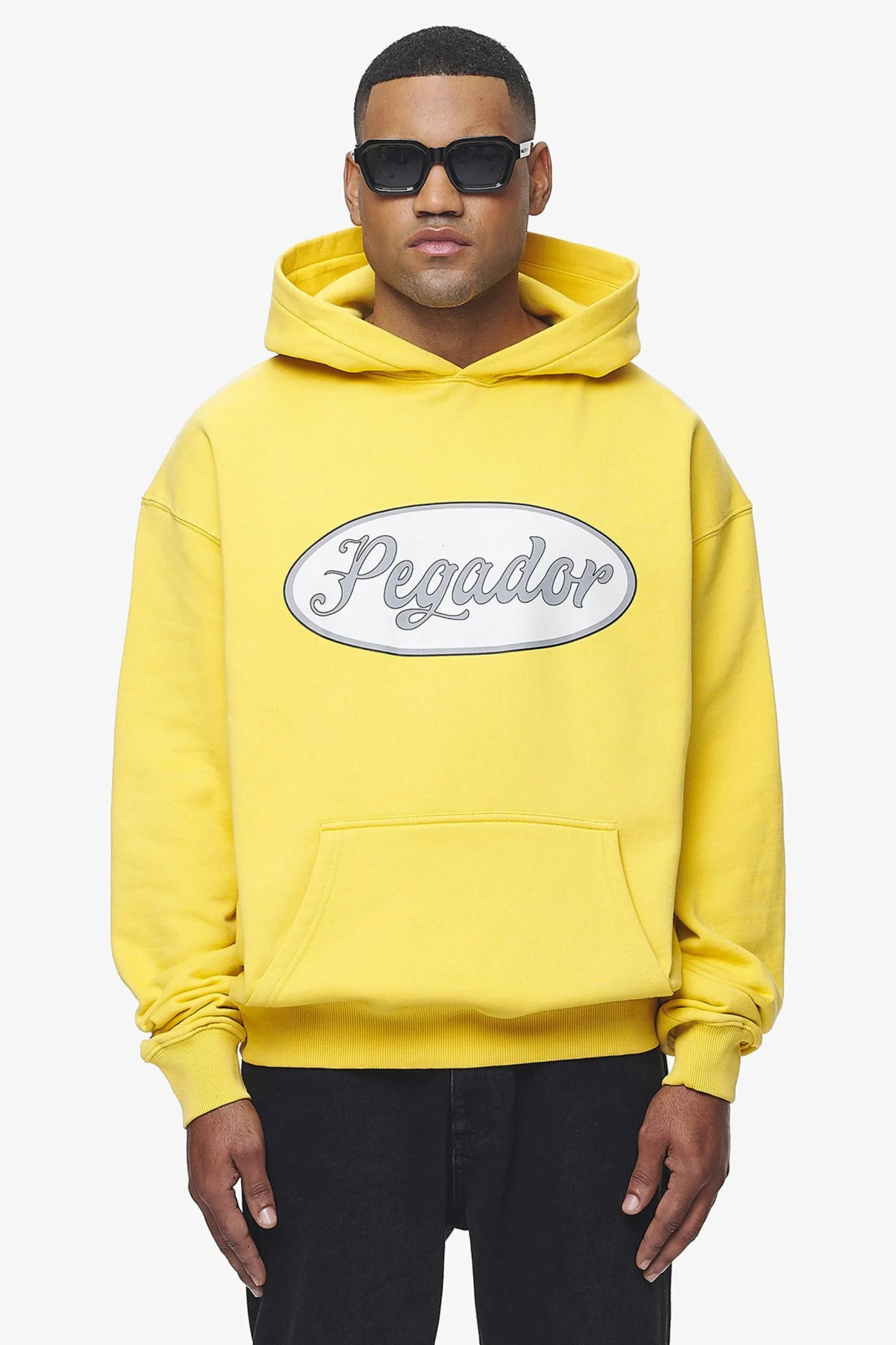 Pegador Hoodies|West Oversized Hoodie Vintage Washed Solar Yellow