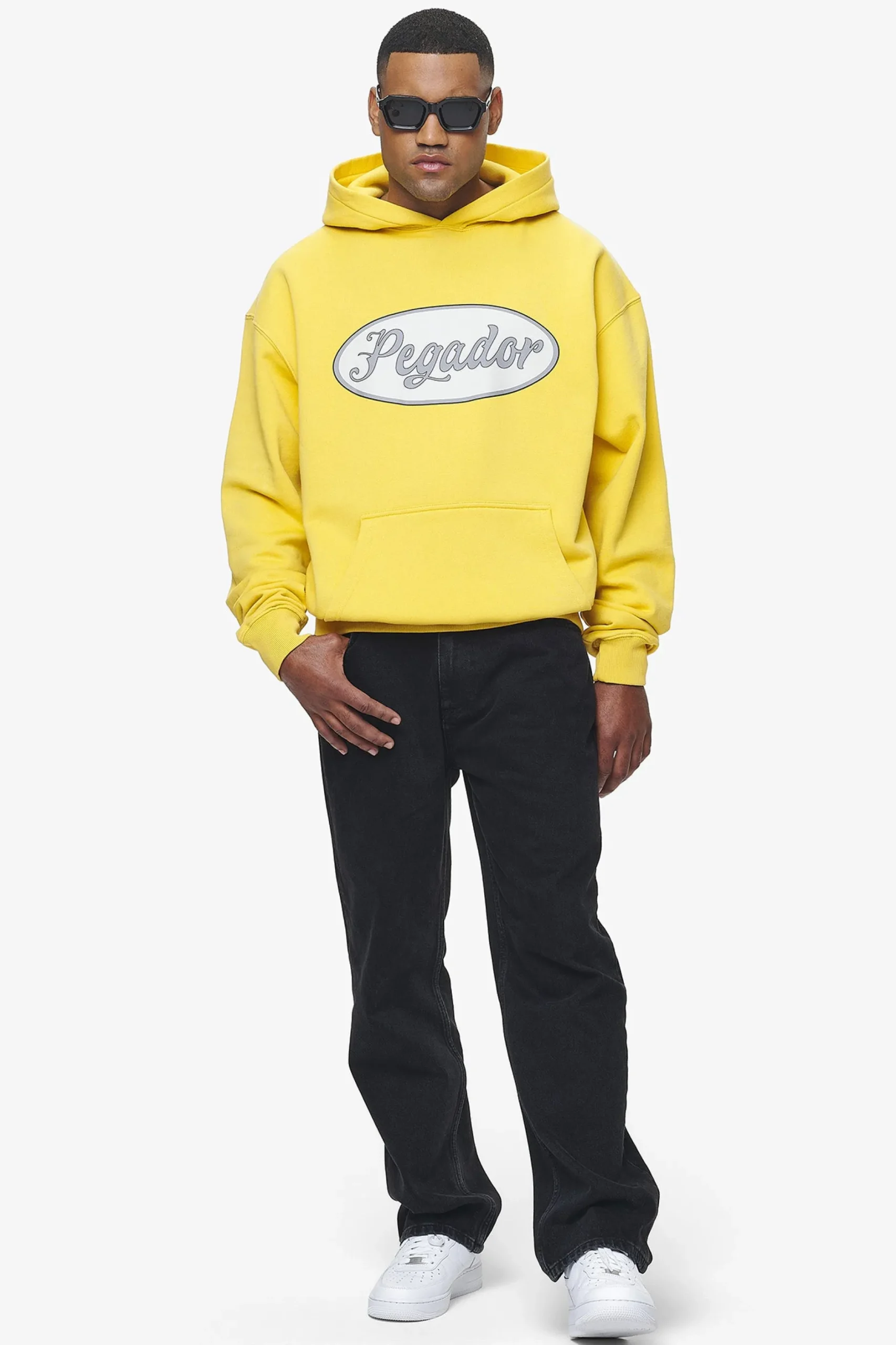 Pegador Hoodies|West Oversized Hoodie Vintage Washed Solar Yellow