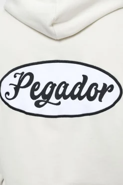 Pegador Hoodies|Zip Hoodies|West Oversized Sweat Jacket Vintage Washed Angels Cream