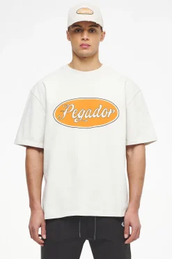 Pegador Tees|West Oversized Tee Vintage Washed Angels Cream