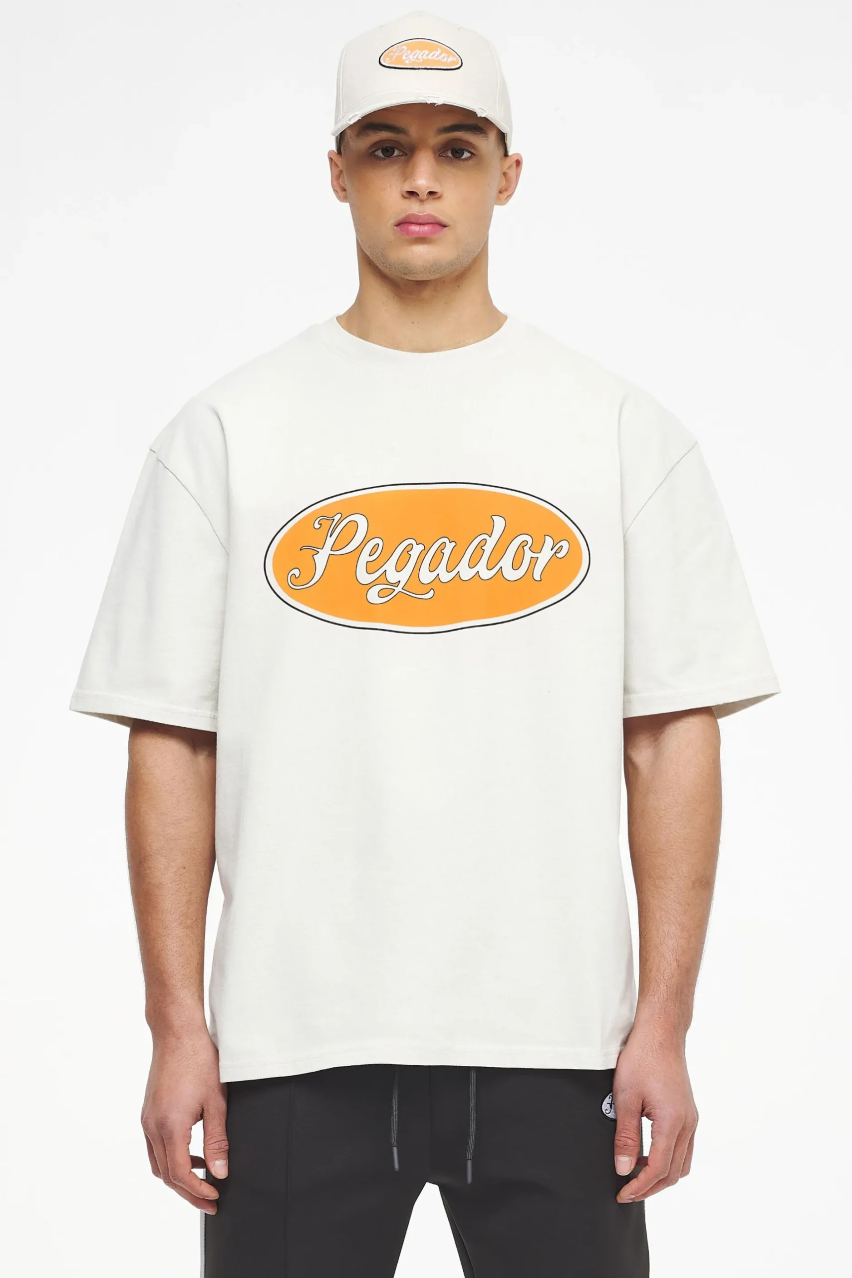 Pegador Tees|West Oversized Tee Vintage Washed Angels Cream