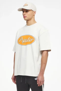 Pegador Tees|West Oversized Tee Vintage Washed Angels Cream