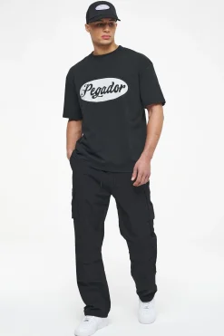 Pegador Tees|West Oversized Tee Vintage Washed Black Ink