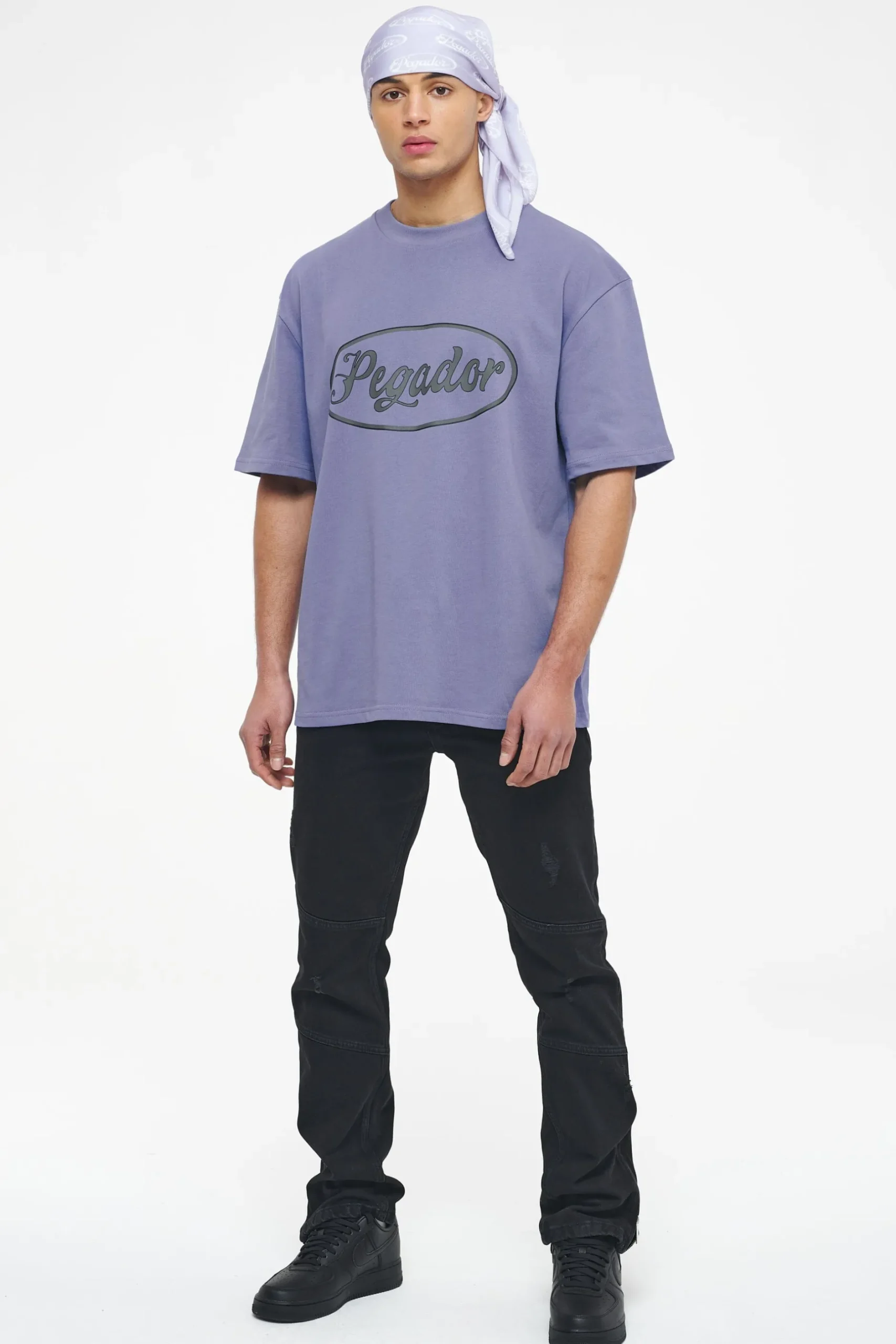Pegador Tees|West Oversized Tee Vintage Washed Magic Violet