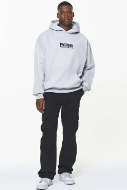 Pegador Hoodies|Whitley Oversized Hoodie Grey Melange