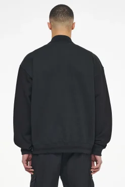 Pegador Jackets|Whitney Varsity Jacket Washed Black Ink Black