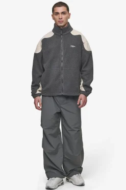 Pegador Jackets|Willett Fleece Jacket Anthracite Light Beige