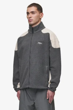 Pegador Jackets|Willett Fleece Jacket Anthracite Light Beige